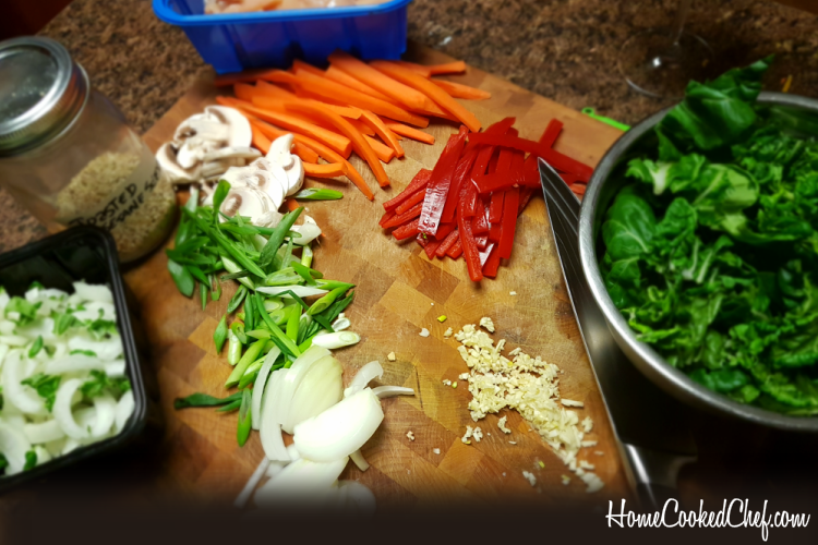 Sweet chili chicken and bok choy