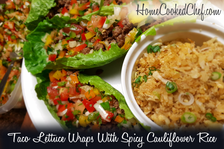 Taco Lettuce Wraps With Spicy Cauliflower Rice